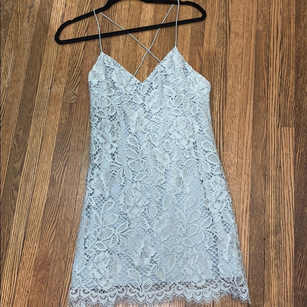 Light blue lace dress